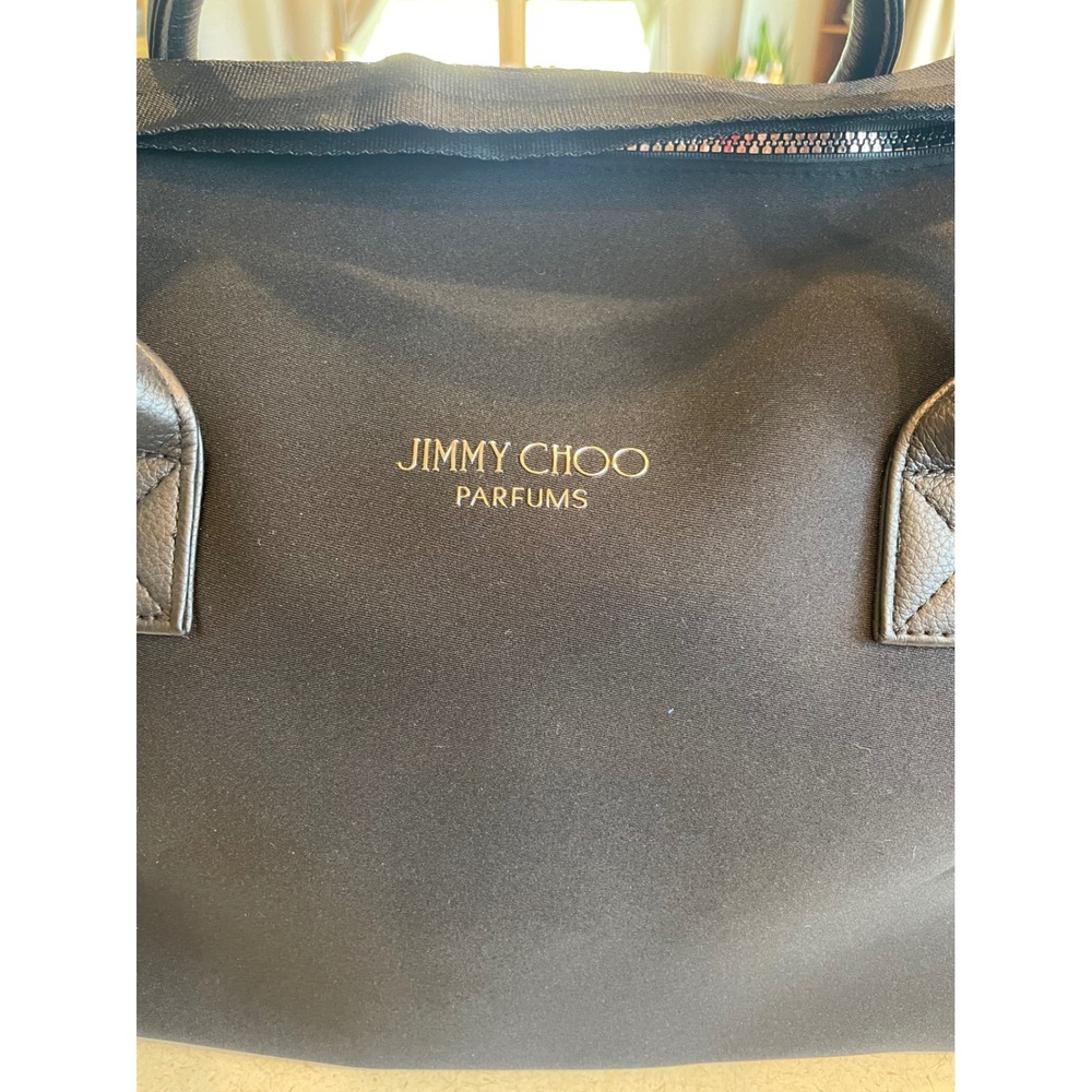 Jimmy Choo Parfums Tote Bag Black Neoprene Travel Weekend Gym Carry-On - Picture 3 of 16